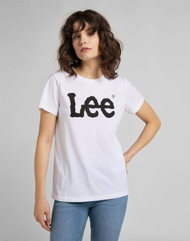 DAMSKI T-SHIRT LEE LOGO TEE WHITE L42UER12