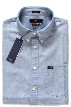 KOSZULA LEE BUTTON DOWN SS HEATHER BLUE L886KYLI