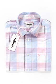 KOSZULA MĘSKA KRÓTKI RĘKAW WRANGLER SS 1PKT SHIRT CHALK PINK W5860NQWG