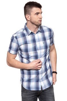 KOSZULA MĘSKA KRÓTKI RĘKAW WRANGLER SS 1PKT SHIRT PATRIOT BLUE W5860NQ5H