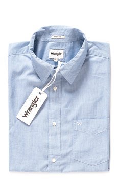 KOSZULA WRANGLER SS 1PKT SHIRT TURKISH SEA  W58604M86