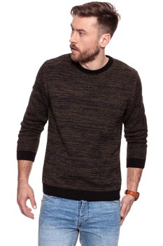 LEE 3 TONE CREW KNIT BLACK L84SAK01