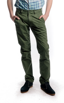 LEE CHINO SLIM MĘSKIE SPODNIE MATERIAŁOWE GREEN L768CA67