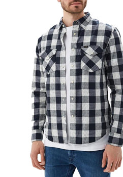 LEE CLEAN WESTERN SHIRT MĘSKA KOSZULA W KRATĘ PITCH BLACK L644KUE