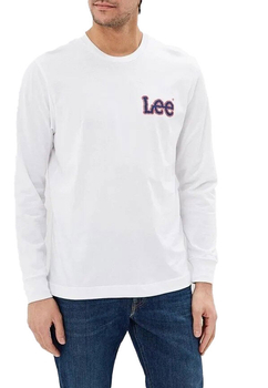 LEE GRAPHIC TEE MĘSKI LONGSLEEVE BRIGHT WHITE L60VFELJ