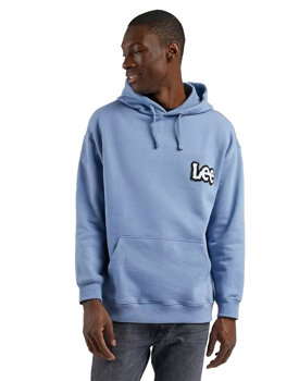 LEE LOOSE HOODIE MĘSKA BLUZA KAPTUR LOGO DREAMY BLUE L84ORY39