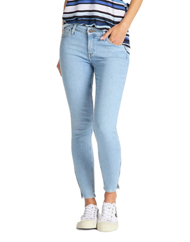 LEE SCARLETT SKINNY CROPPED DAMSKIE SPODNIE JEANSOWE LIGHT COROVAL L30CMFOC