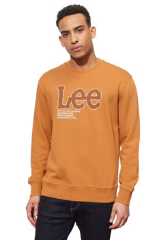 LEE SEASONAL LOGO CREW SWS MĘSKA BLUZA NADRUK CARAMEL L84QTJ99