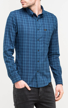 LEE SLIM BUTTON DOWN DEEP INDIGO L66VIMPS