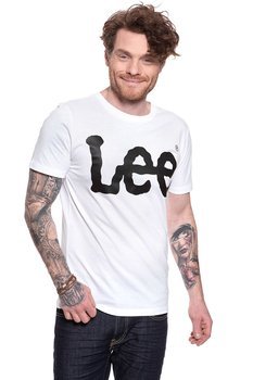 LEE T SHIRT LOGO TEE WHITE L62AAI12