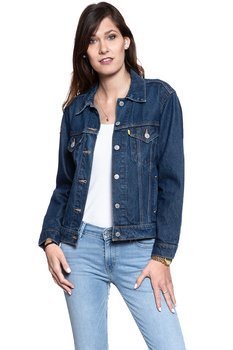 LEVI’S EX-BOYFRIEND TRUCKER DAMSKA KURTKA JEANSOWA JEANS DŻINSOWA PEANUTS 299440069