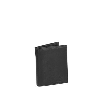 MUSTANG Livorno Wallet Tall Model UNIWERSALNY SKÓRZANY PORTFEL PREMIUM POJEMNY NA KARTY SKÓRA BLACK 06.103200