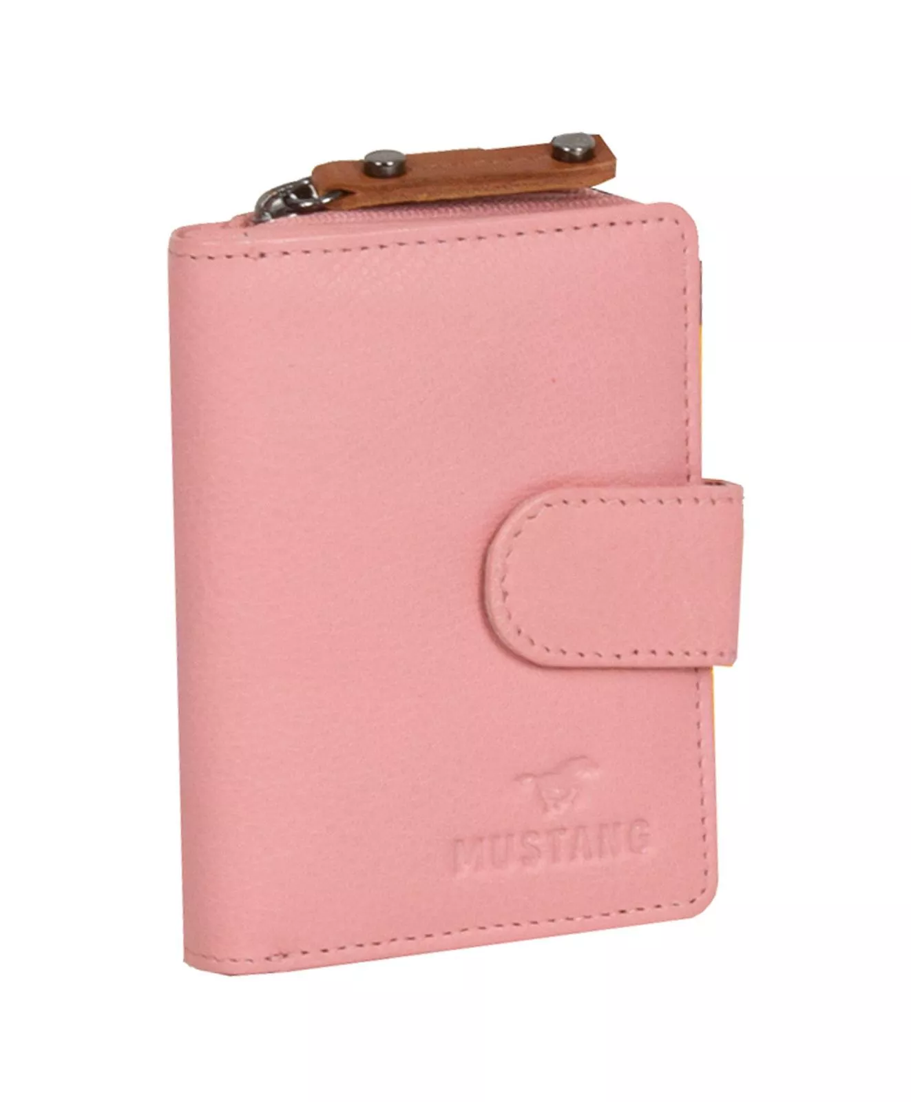 MUSTANG SEATTLE WALLET DAMSKI SKÓRZANY PORTFEL PREMIUM POJEMNY NA KARTY SKÓRA PINK 06.104213