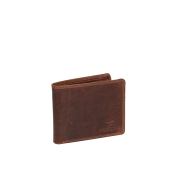 MUSTANG UDINE WALLET MĘSKI SKÓRZANY PORTFEL PREMIUM POJEMNY NA KARTY SKÓRA 06.101801 BROWN