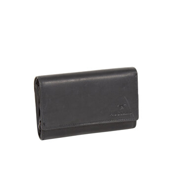 MUSTANG UDINE WALLET UNIWERSALNY SKÓRZANY PORTFEL PREMIUM POJEMNY NA KARTY SKÓRA BLACK 06.102400