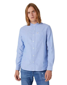 WRANGLER 1 POCKET SHIRT MĘSKA KOSZULA MATERIAŁ LIMOGES BLUE W5C8BMX50