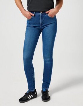 WRANGLER DAMSKIE SPODNIE JENSOWE HIGH SKINNY AZURE SKY 112355898