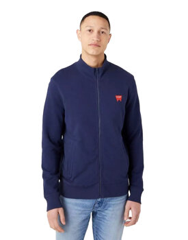 WRANGLER FUNNEL MĘSKA BLUZA LOGO NECK ZIP NAVY W663HA114