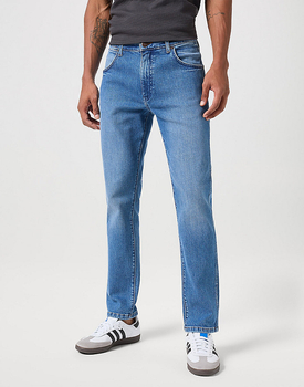 WRANGLER LARSTON MĘSKIE SPODNIE JEANSOWE JEANSY DŻINSY GARNER BLUE W112350846