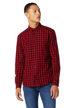 WRANGLER LS 1PKT SHIRT MĘSKA KOSZULA FORMULA RED W5A14MXWO