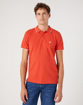 WRANGLER POLO SHIRT MĘSKA KOSZULKA POLO POLÓWKA PAPRIKA W7BHK4R41