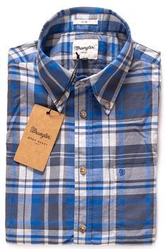 WRANGLER S/S 1PKT SHIRT WRANGLER BLUE W5960MG05