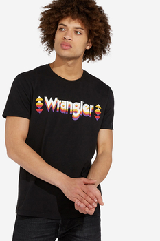 WRANGLER SS TRIBE TEE MĘSKI T-SHIRT BLACK W7C1FK100