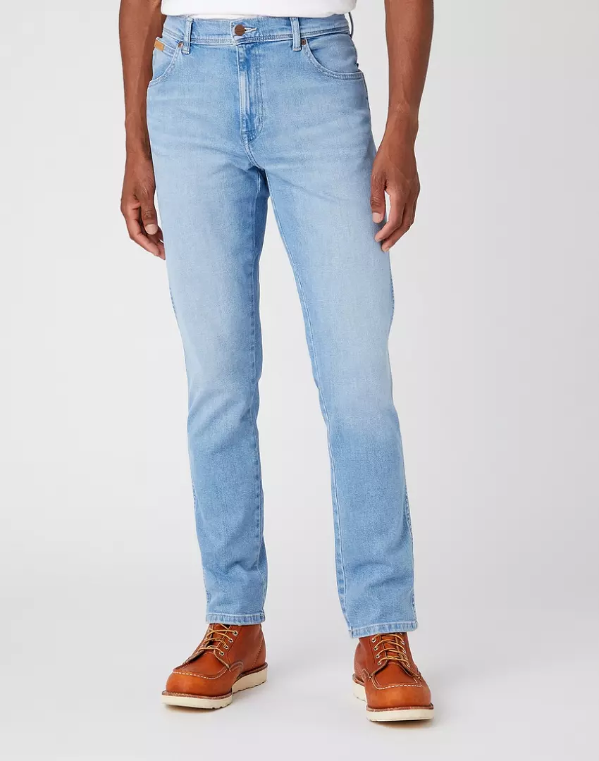 WRANGLER TEXAS  SLIM MĘSKE SPODNIE JEANSOWE BLUE CHAMP W12SYI29K