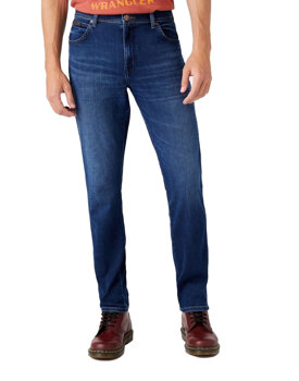 WRANGLER TEXAS SLIM MĘSKIE SPODNIE JEANSOWE BLUE SILK W12SCV39Z