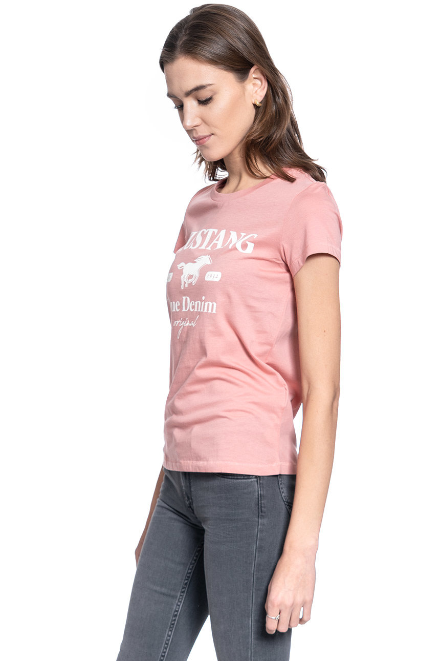Różowa Damska koszulka Mustang Alina - 8433 c na 1010733 print - Zamów