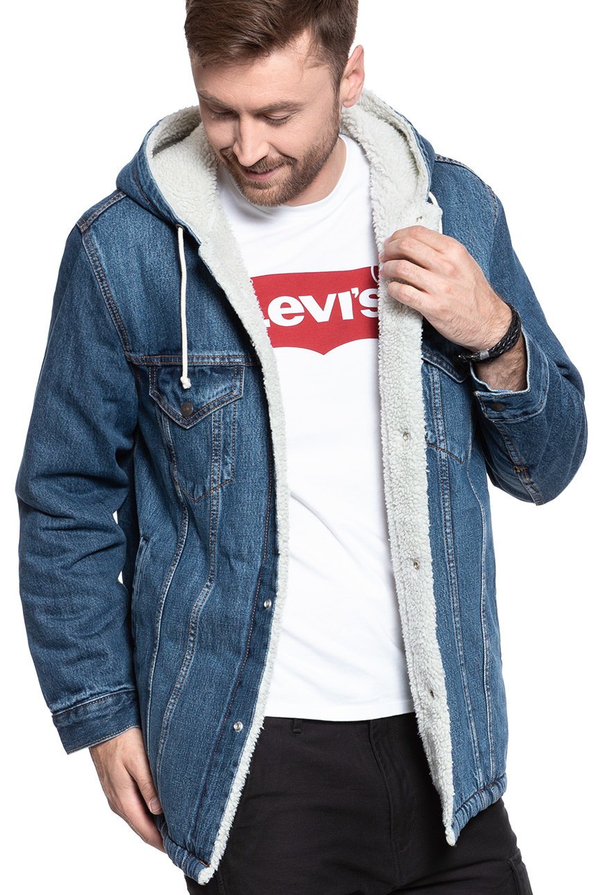 levi's hooded sherpa jacket