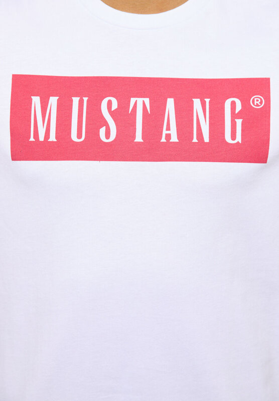 2PAK MUSTANG ALEX C / ALINA C MĘSKI/DAMSKI T-SHIRT KOSZULKA LOGO NADRUK GENERAL WHITE 1013220 2045