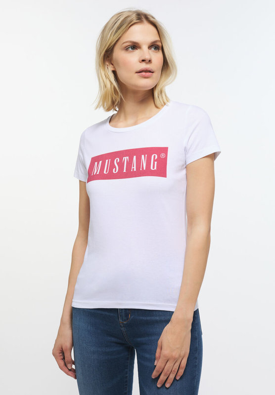 2PAK MUSTANG ALEX C / ALINA C MĘSKI/DAMSKI T-SHIRT KOSZULKA LOGO NADRUK GENERAL WHITE 1013220 2045