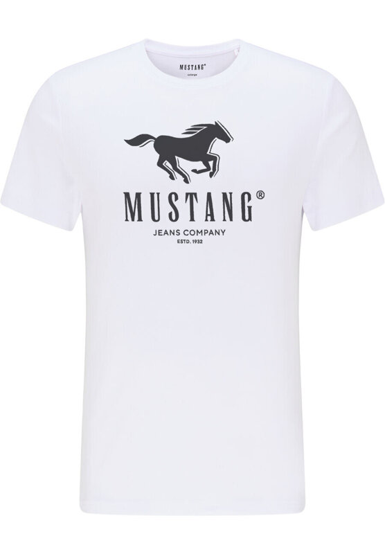 2PAK MUSTANG ALEX C PRINT MĘSKI T-SHIRT KOSZULA LOGO TEE GENERAL WHITE 1015051 2045 BIAŁY