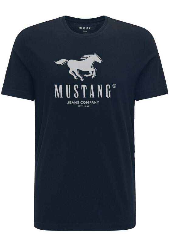 2PAK MUSTANG ALEX C PRINT MĘSKI T-SHIRT KOSZULKA LOGO TEE DARK SAPPHIRE 1015051 4136 GRANATOWY