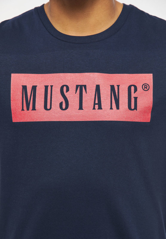 2PAK MUSTANG STYLE ALEX C / ALINA C LOGO TEE MĘSKI/DAMSKI T-SHIRT KOSZULKA NADRUK LOGO BLUE NIGHTS 1013223 4085