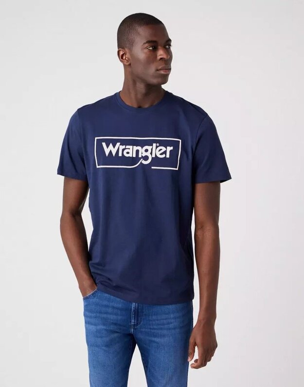 2PAK WRANGLER FRAME LOGO TEE MĘSKI T-SHIRT KOSZULKA LOGO NADRUK BLACK NAVY