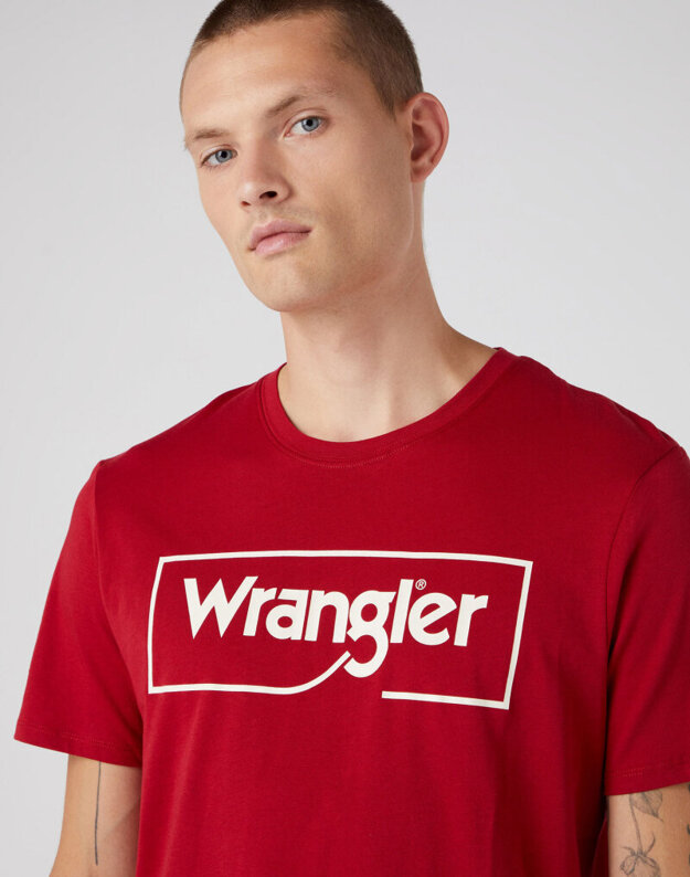 2PAK WRANGLER FRAME LOGO TEE MĘSKI T-SHIRT KOSZULKA WHITE RED