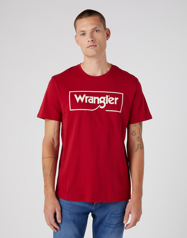 2PAK WRANGLER FRAME LOGO TEE MĘSKI T-SHIRT KOSZULKA WHITE RED