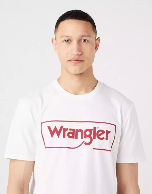 2PAK WRANGLER FRAME LOGO TEE MĘSKI T-SHIRT KOSZULKA WHITE RED