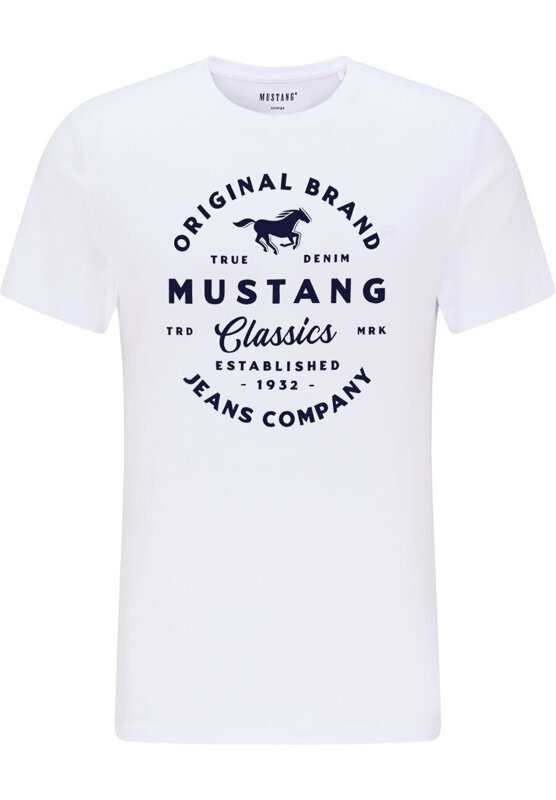 3PAK MUSTANG ALEX C PRINT MĘSKI T-SHIRT KOSZULKA LOGO TEE 1015052 CZARNY BIAŁY GRANATOWY