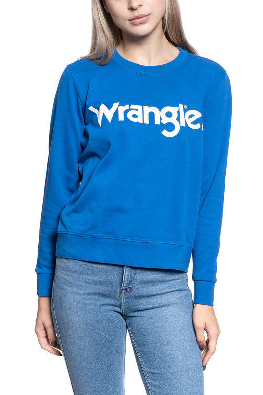 BLUZA DAMSKA WRANGLER CREW SWEAT BLUE W6Z1HYX05