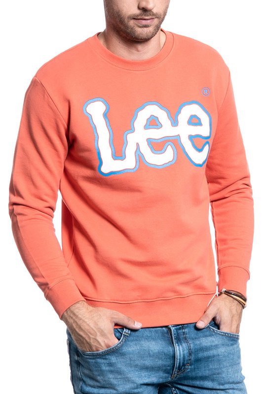 BLUZA LEE LOGO SWS BURNED RED L82VWOLB