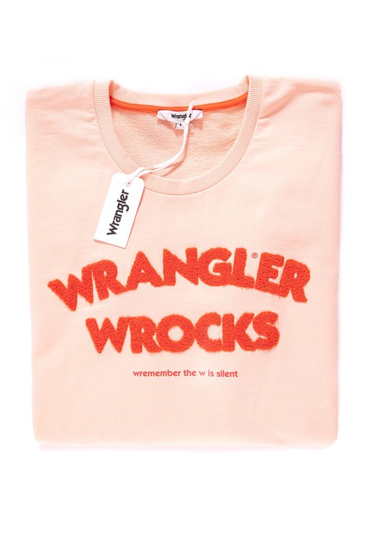 BLUZA WRANGLER DAMSKA WROCKS SWEAT PEACH PARFAIT W601OHYUD