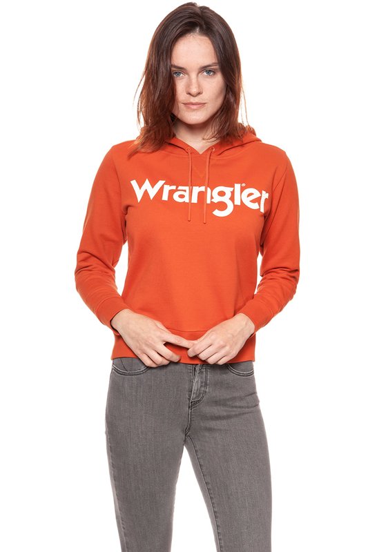 BLUZA WRANGLER LOGO HOODY BURNT OC W6078HP3B      $    