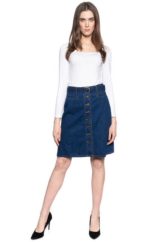 DAMSKA SPÓDNICA JEANSOWA LEE BELTED SKIRT  L38IKE36