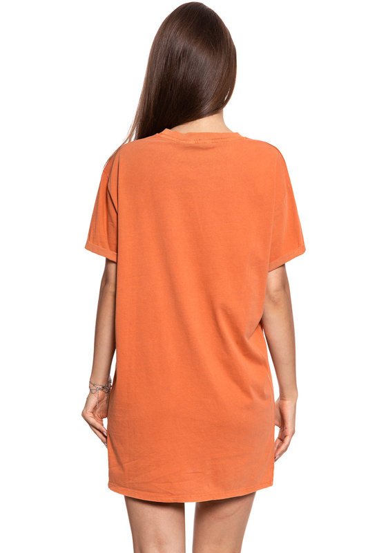 DAMSKA SUKIENKA WRANGLER TEE DRESS BURNT OCHRE W9073GF3B