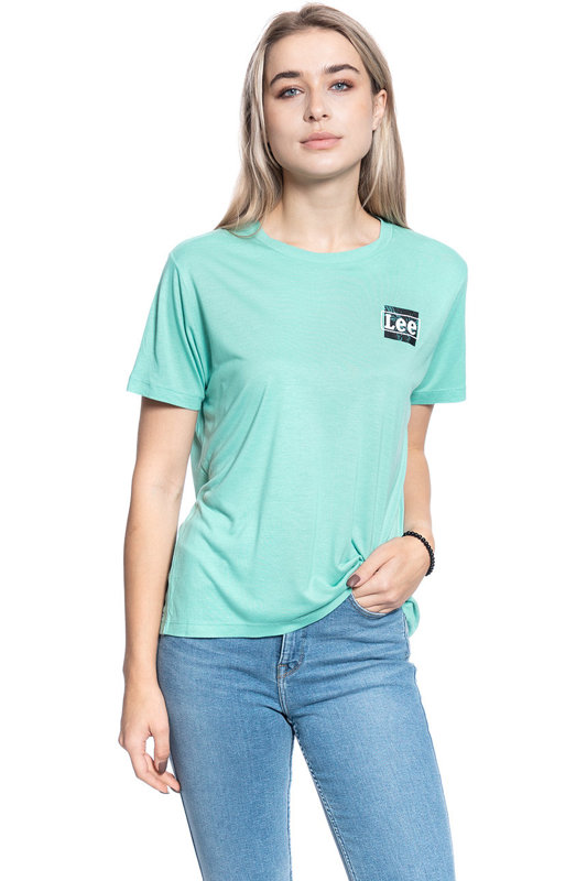 DAMSKI T-SHIRT LEE RELAXED FIT TEE AGATE GREEN L40CBWNB