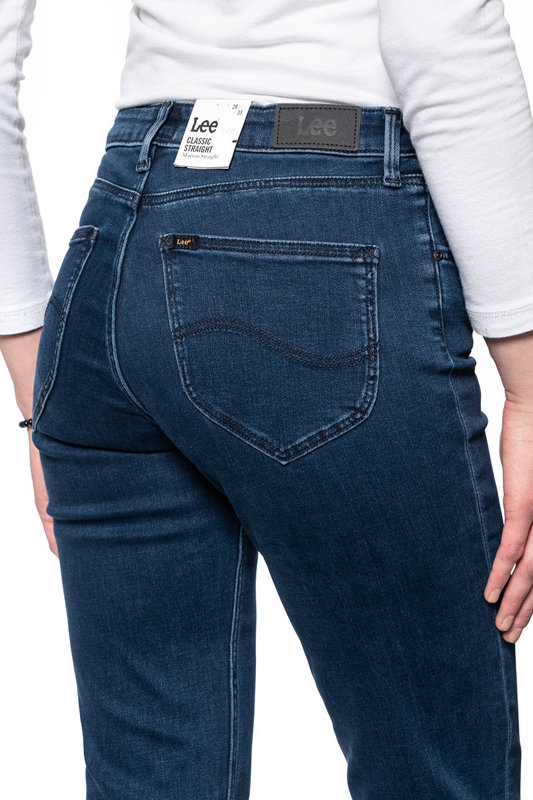 DAMSKIE SPODNIE JEANSOWE LEE Marion Straight DARK JONI L301PHWV