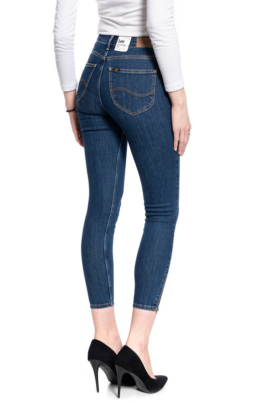 DAMSKIE SPODNIE JEANSOWE LEE Scarlett High Zip STONE TRAVIS L31BMOBJ